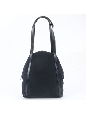 Gucci Leather Canvas Shoulder Bag Hand Navy